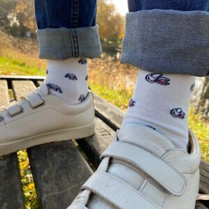 BLANC - chaussettes MOULES / MARINIÈRE