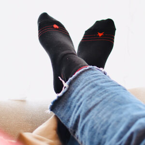 NOIR - chaussettes Coeur Etoile