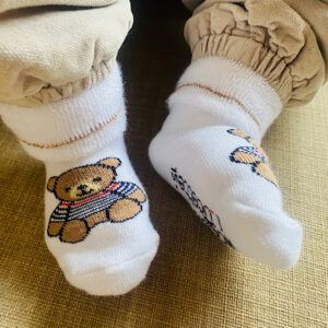 Chaussettes bébé • Ourson • 19h15